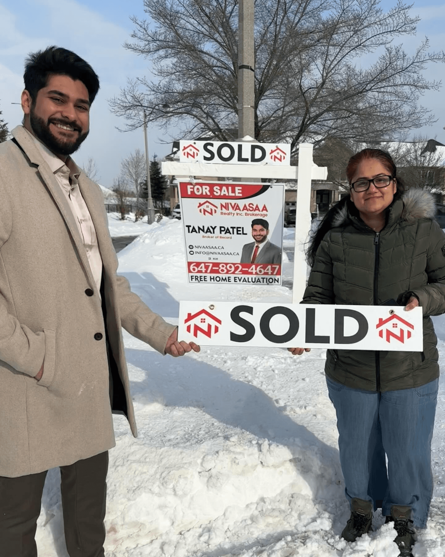 Happy homeowners